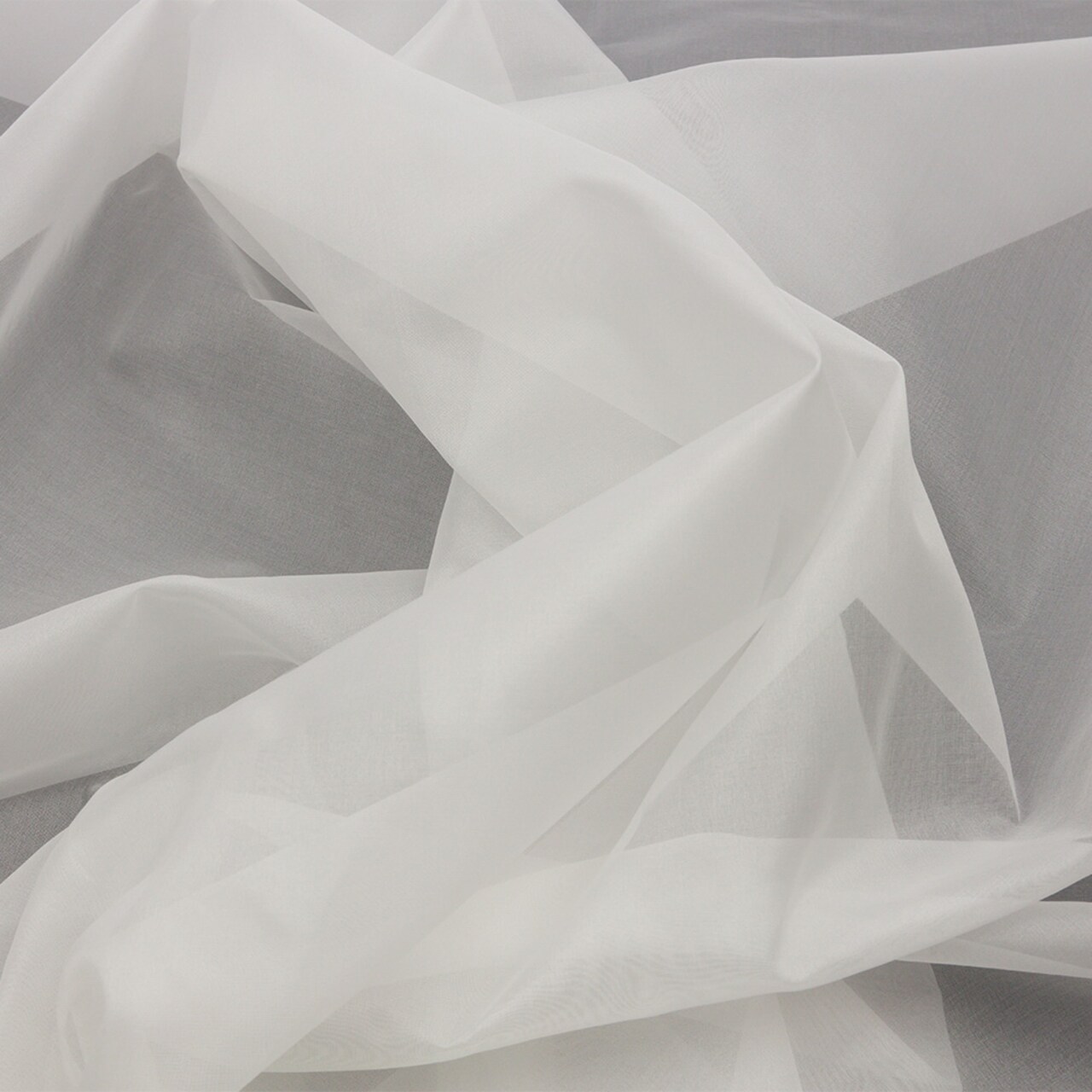 1 Yard Whisper White Premium Silk Organza Fabric Sheer Lightweight, 54 Inches Width